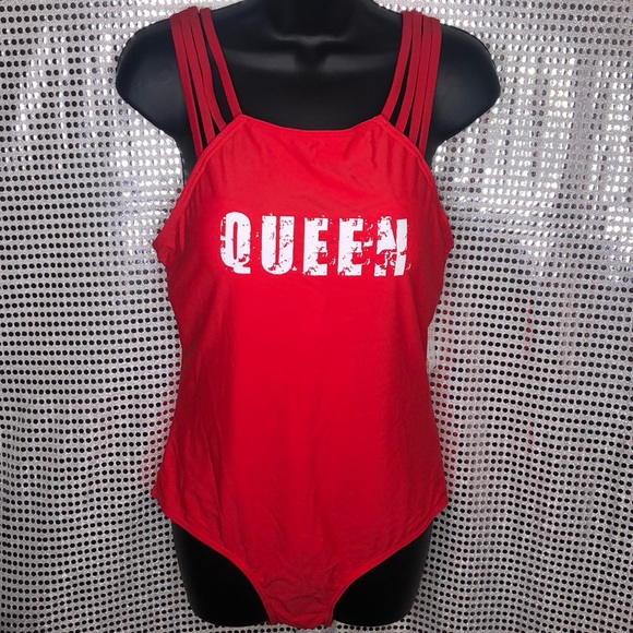 Other - (NWT) 🔥Red 🔥 #QUEEN 🔥 Adult 🔥 Swimsuit 🔥 L 🔥